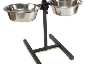 Soporte Inox. 2 Comederos