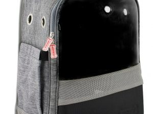 Mochila Con Ventana Gris 30x23x43