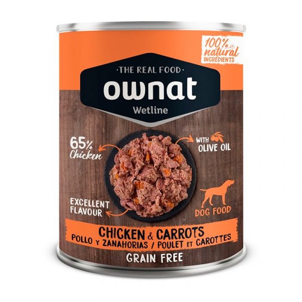 Ownat Wetline Perro Pollo y Zanahoria 400 gr