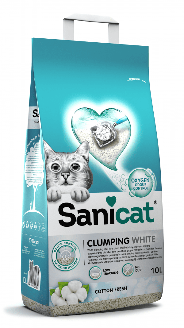Sanicat Clump White Cotton