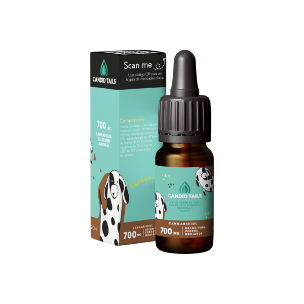 Aceite Cáñamo Contenido Natural CBD 700 MG Perros Medianos
