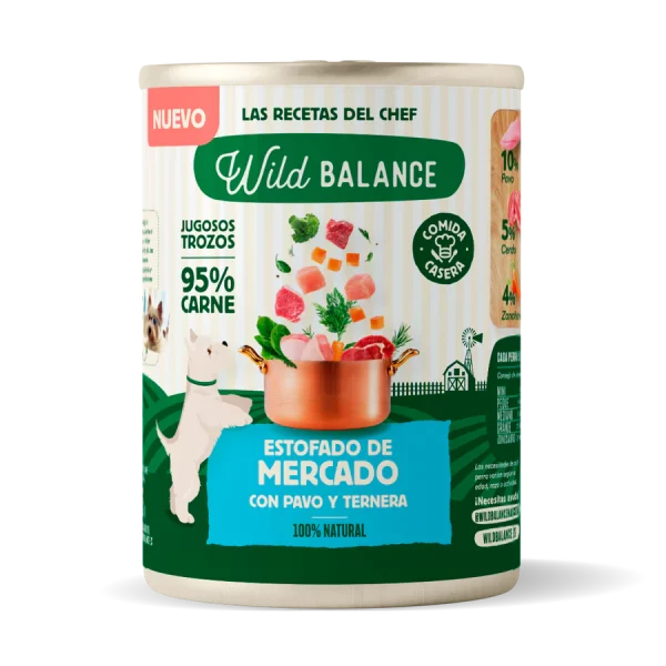 Wild Balance Lata Estofado de Mercado Pavo-Ternera 400g