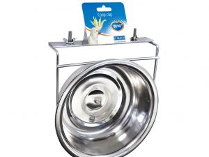 Bebedero Inox. con 2 Tornillos para Aves