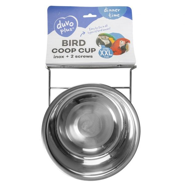 Bebedero Inox. con 2 Tornillos para Aves - Imagen 2