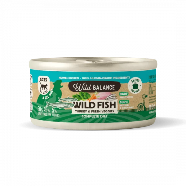 Wild Balance Lata Pescado y Pavo 120g