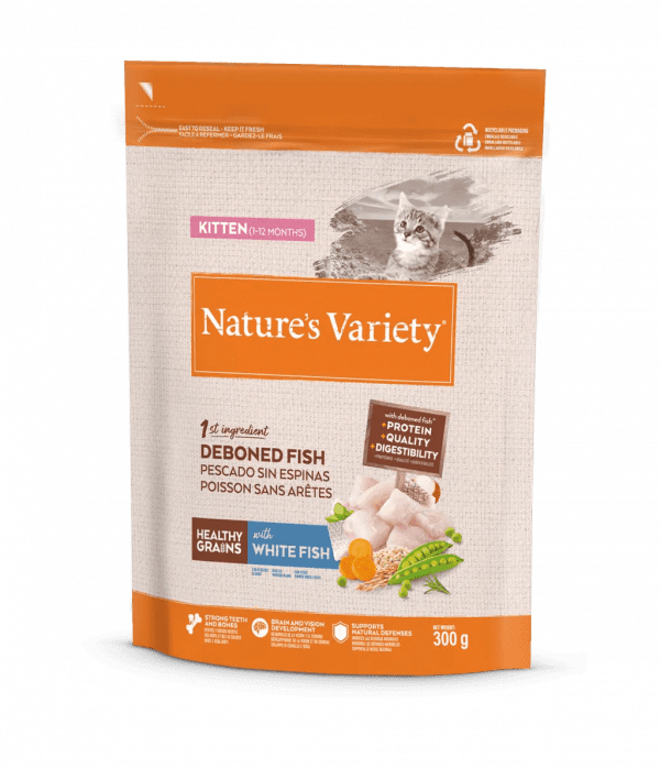 Natures Variety Healthy Grain Kitten Pescado Blanco 300g