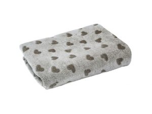 Manta Corazones Marron