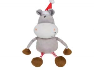 Peluche Hipopótamo Navideño con Gorro