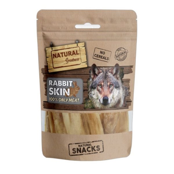 Snack Hipoalergénico para Perros - Piel de Conejo Natural Greatness (70g)